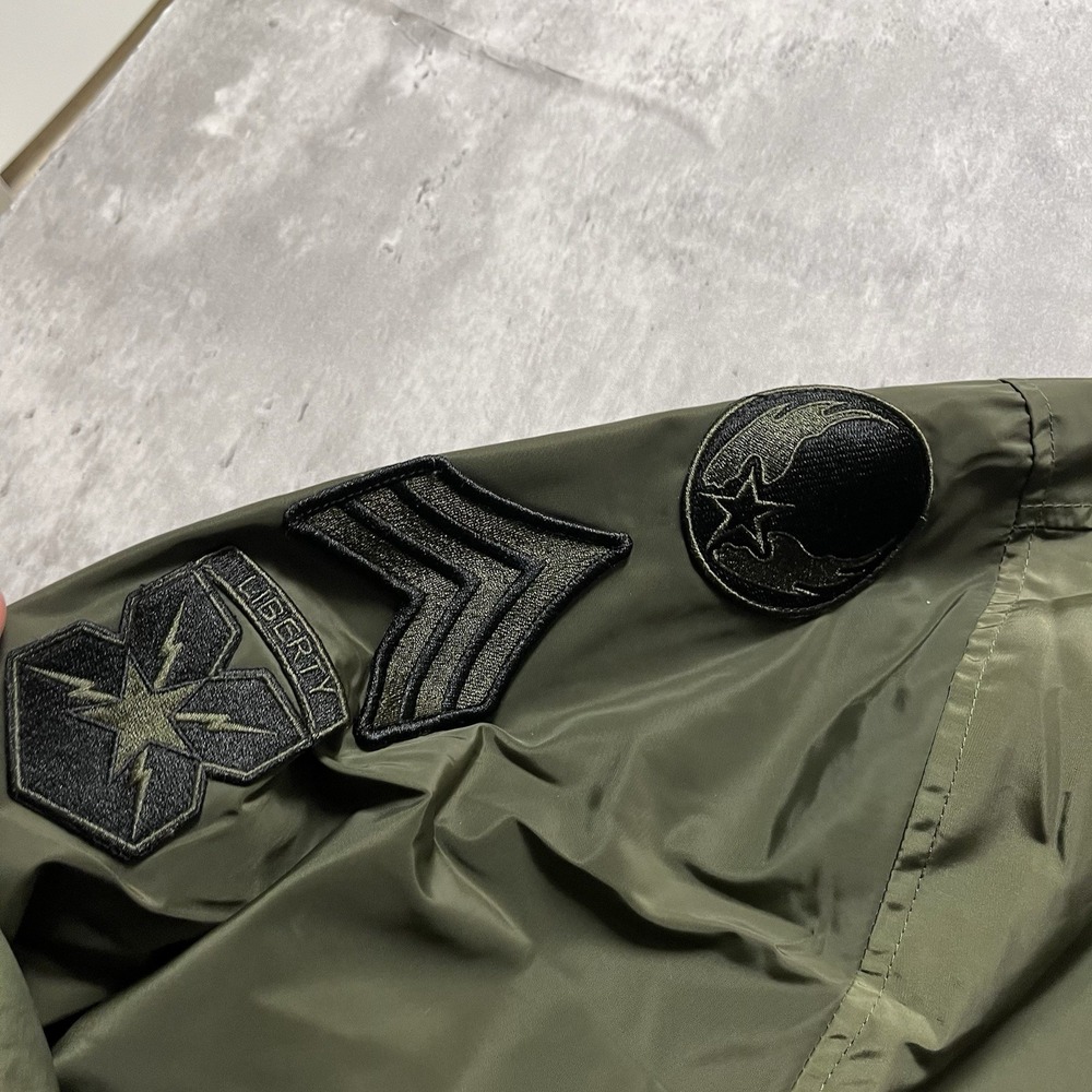 CSG Champs USA Green Flight Windbreaker Jacket Men's Size 3XL Patches - Picture 5 of 12